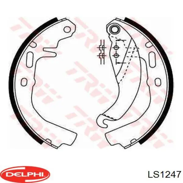 Задние барабанные колодки LS1247 Delphi