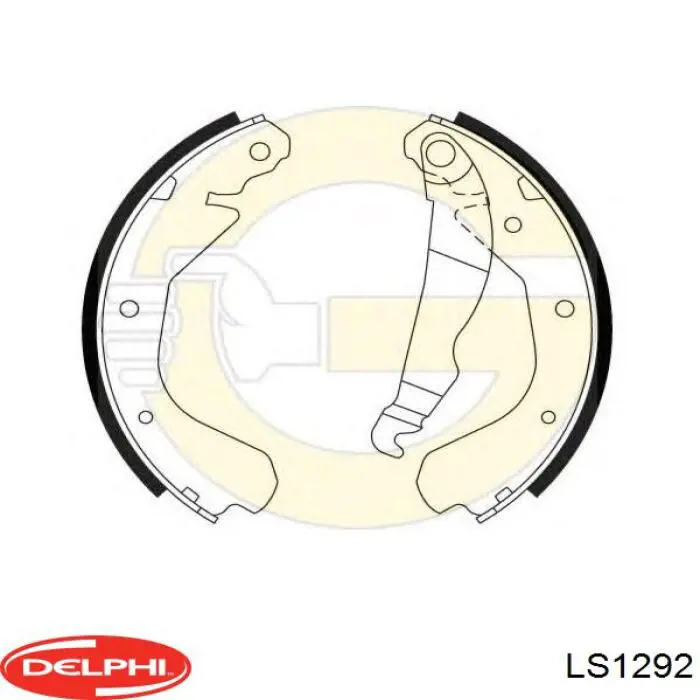 Купить LS1292 Delphi Задние барабанные тормозные колодки