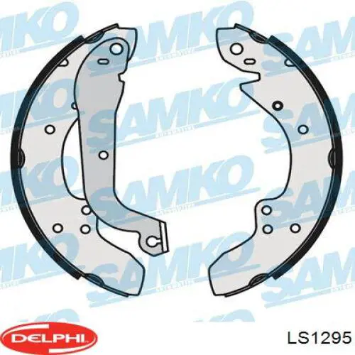 Купить LS1295 Delphi Задние барабанные тормозные колодки