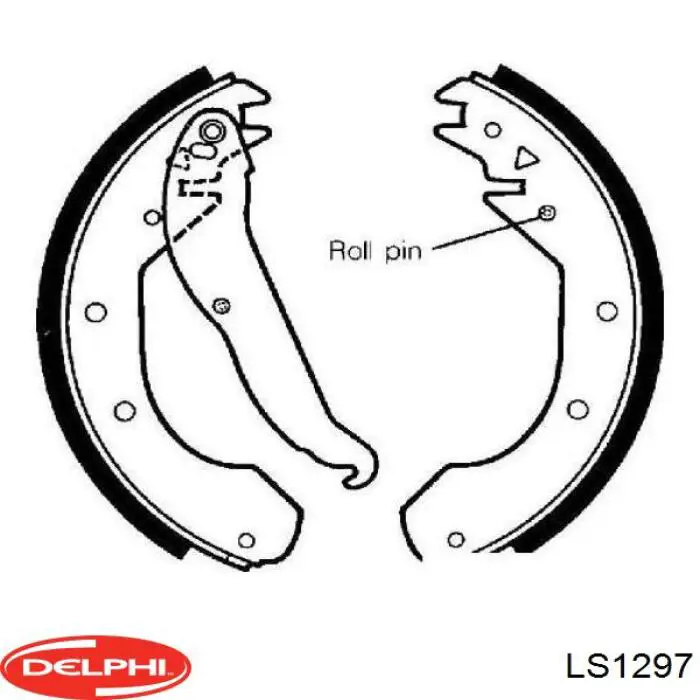 Задние барабанные колодки LS1297 Delphi