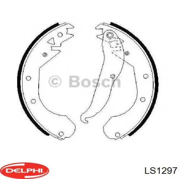 Тормоза рабочие задние ножные и тормозные барабаны Delphi LS1297 цена, от 27.18 USD