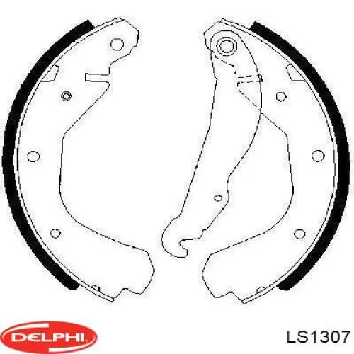 Задние барабанные колодки LS1307 Delphi