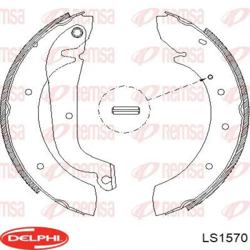 Задние барабанные колодки LS1570 Delphi