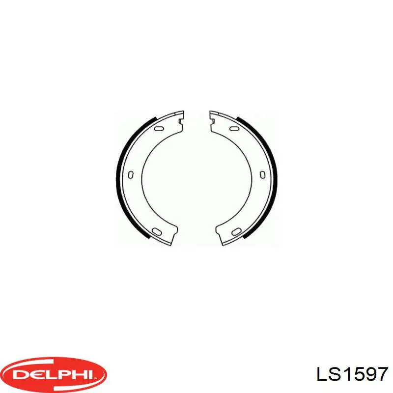 LS1597 Delphi колодки тормозные задние барабанные