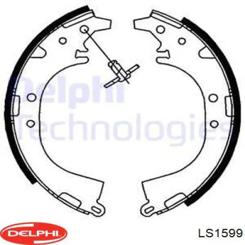 Задние барабанные колодки LS1599 Delphi
