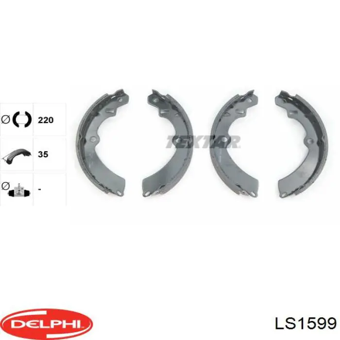 Тормоза рабочие задние ножные и тормозные барабаны Delphi LS1599 цена, от 16.76 USD