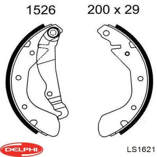 Тормоза рабочие задние ножные и тормозные барабаны Delphi LS1621 цена, от 16.67 USD
