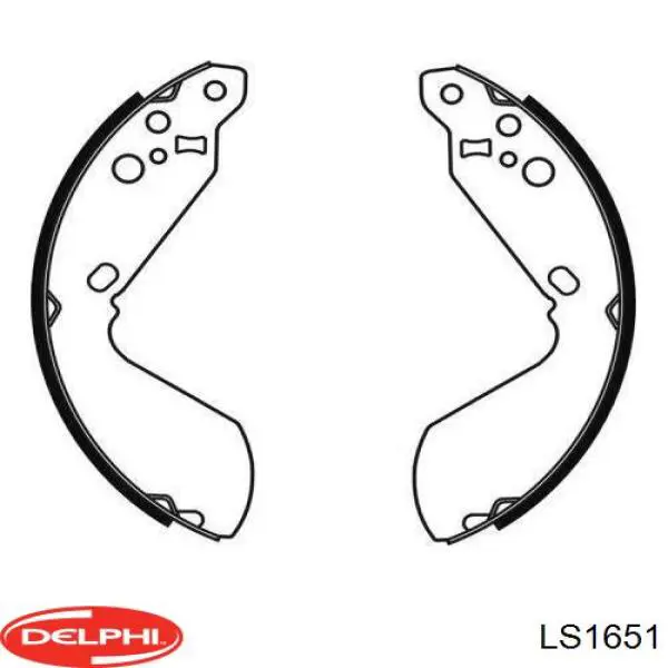 LS1651 Delphi колодки тормозные задние, барабанные
