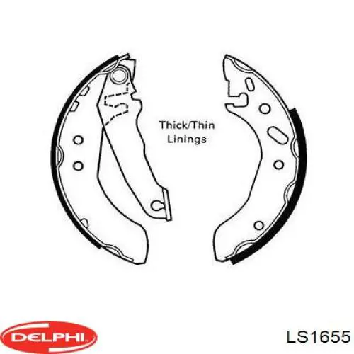 Тормоза рабочие задние ножные и тормозные барабаны Delphi LS1655 цена, от 19.68 USD