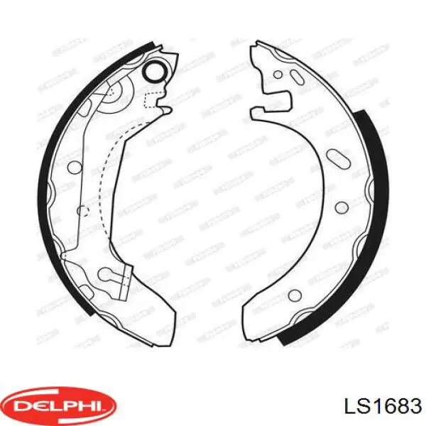 Задние барабанные колодки LS1683 Delphi