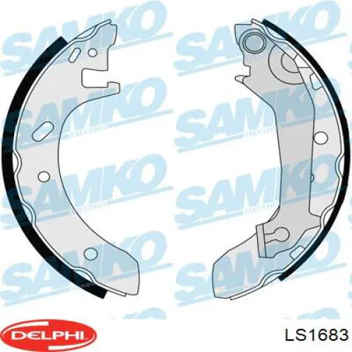 Купить LS1683 Delphi Задние барабанные тормозные колодки