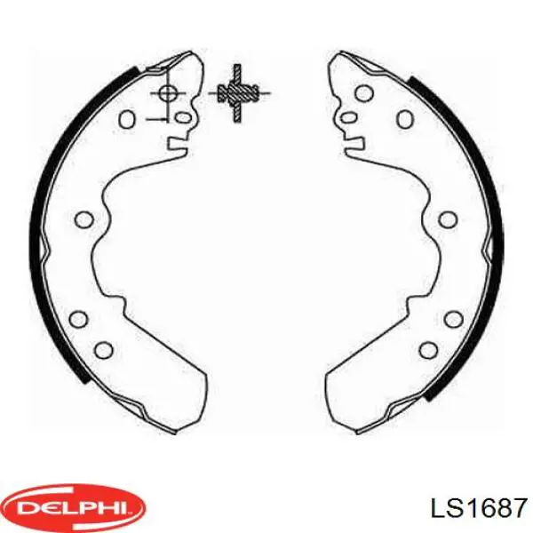 Тормоза рабочие задние ножные и тормозные барабаны Delphi LS1687 цена, от 41.38 USD