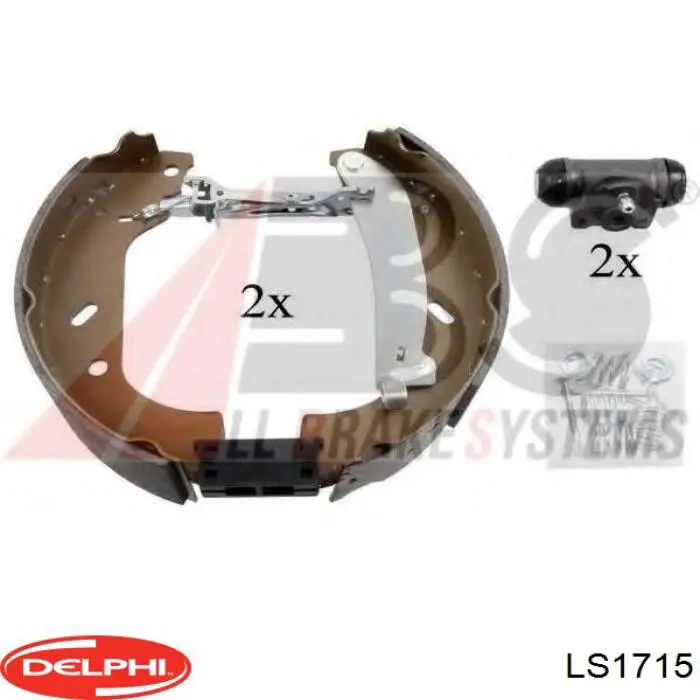 LS1715 Delphi колодки тормозные задние барабанные