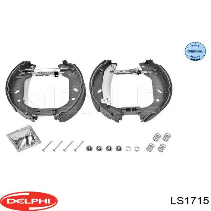 Купить LS1715 Delphi Задние барабанные тормозные колодки