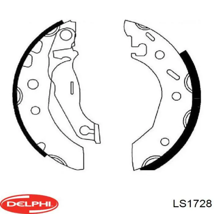 LS1728 Delphi колодки тормозные задние барабанные