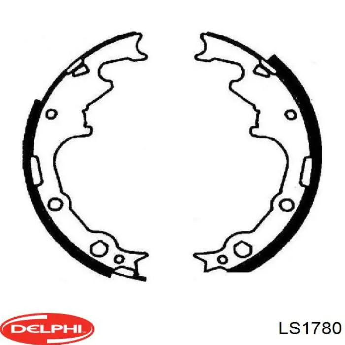 LS1780 Delphi колодки тормозные задние барабанные