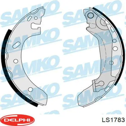Купить LS1783 Delphi Задние барабанные тормозные колодки