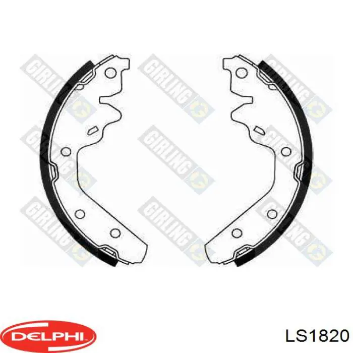 Тормоза рабочие задние ножные и тормозные барабаны Delphi LS1820 цена, от 22.22 USD