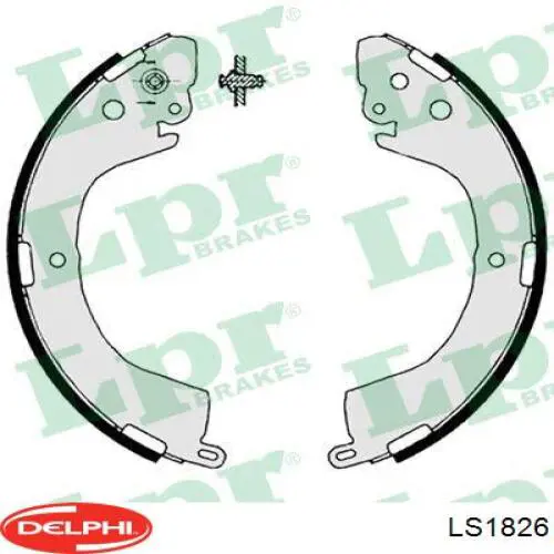 Купить LS1826 Delphi Задние барабанные тормозные колодки