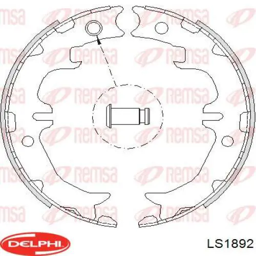 Тормозные колодки стояночного тормоза Delphi LS1892 цена, от 14.37 USD