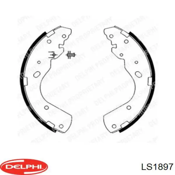 Задние барабанные колодки LS1897 Delphi