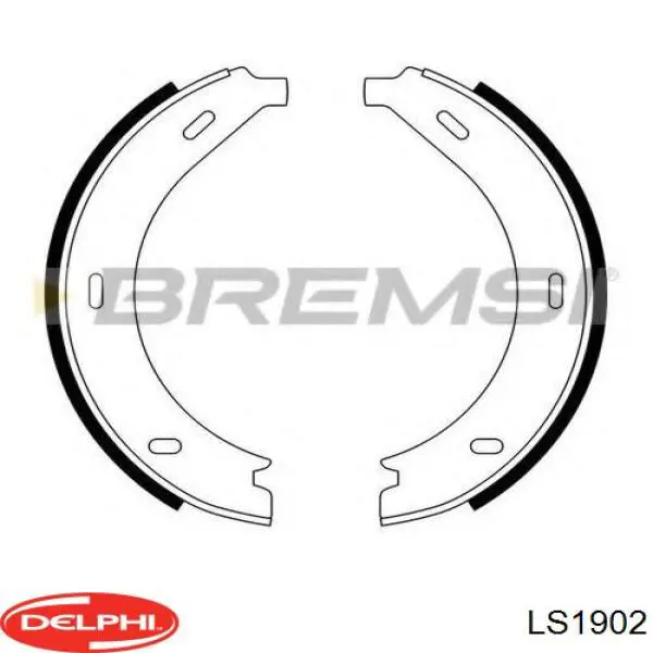 Колодки стояночного тормоза Delphi LS1902