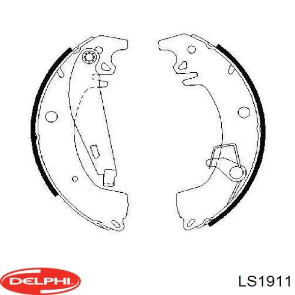 Задние барабанные колодки LS1911 Delphi