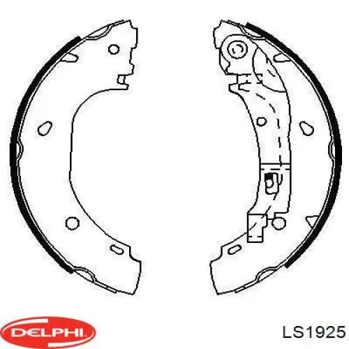 Тормоза рабочие задние ножные и тормозные барабаны Delphi LS1925 цена, от 29.14 USD