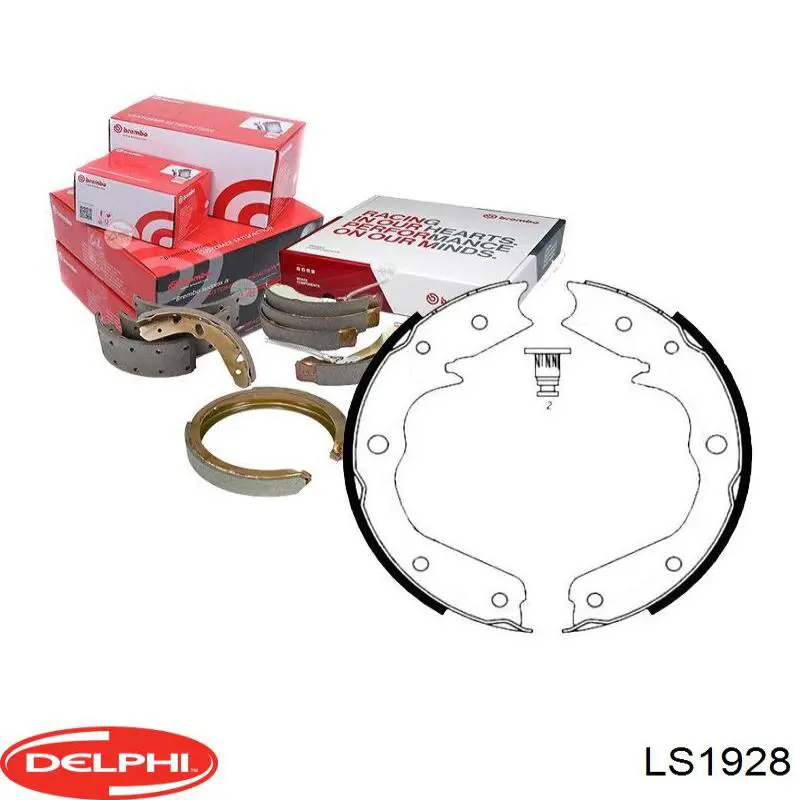 Колодки ручника LS1928 Delphi