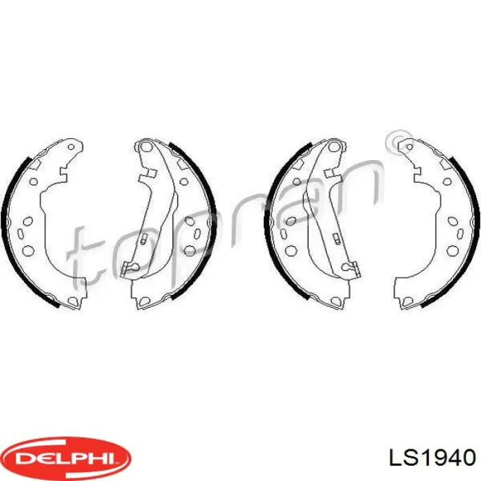 Тормоза рабочие задние ножные и тормозные барабаны Delphi LS1940 цена, от 30.25 USD