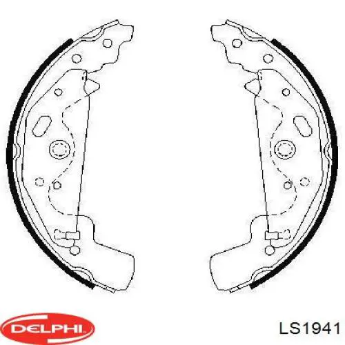 Задние барабанные колодки LS1941 Delphi