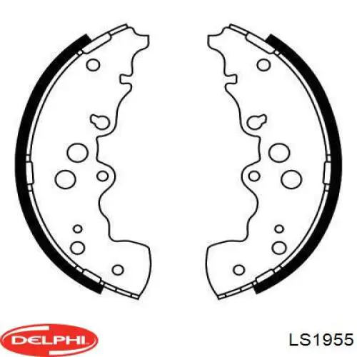 Задние барабанные колодки LS1955 Delphi