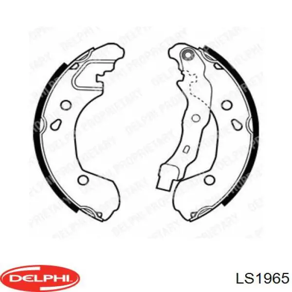 LS1965 Delphi колодки тормозные задние барабанные