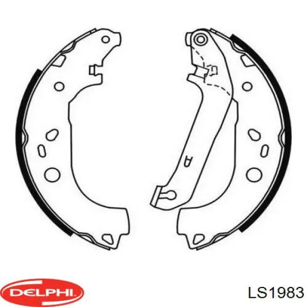 Задние барабанные колодки LS1983 Delphi