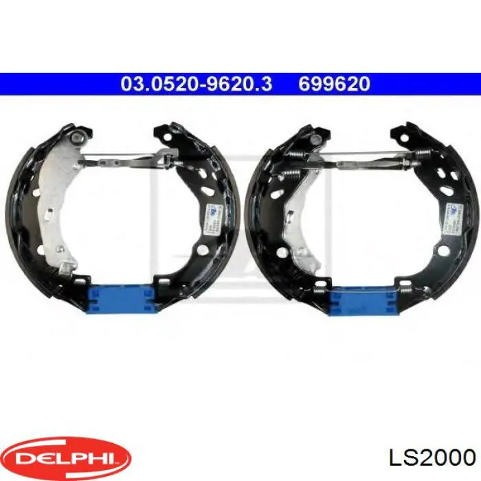 Задние барабанные колодки LS2000 Delphi