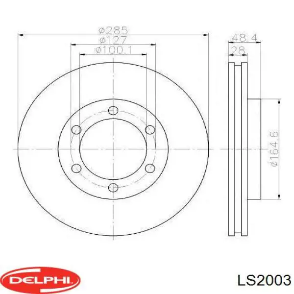 Задние барабанные колодки LS2003 Delphi