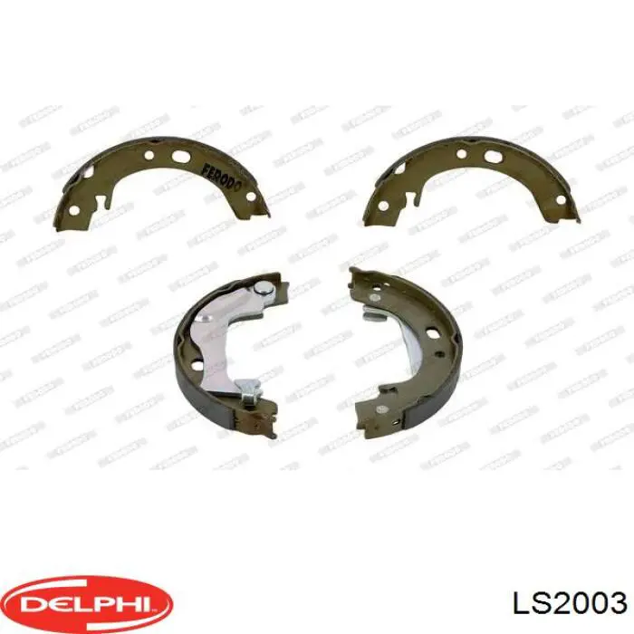 Купить LS2003 Delphi Задние барабанные тормозные колодки