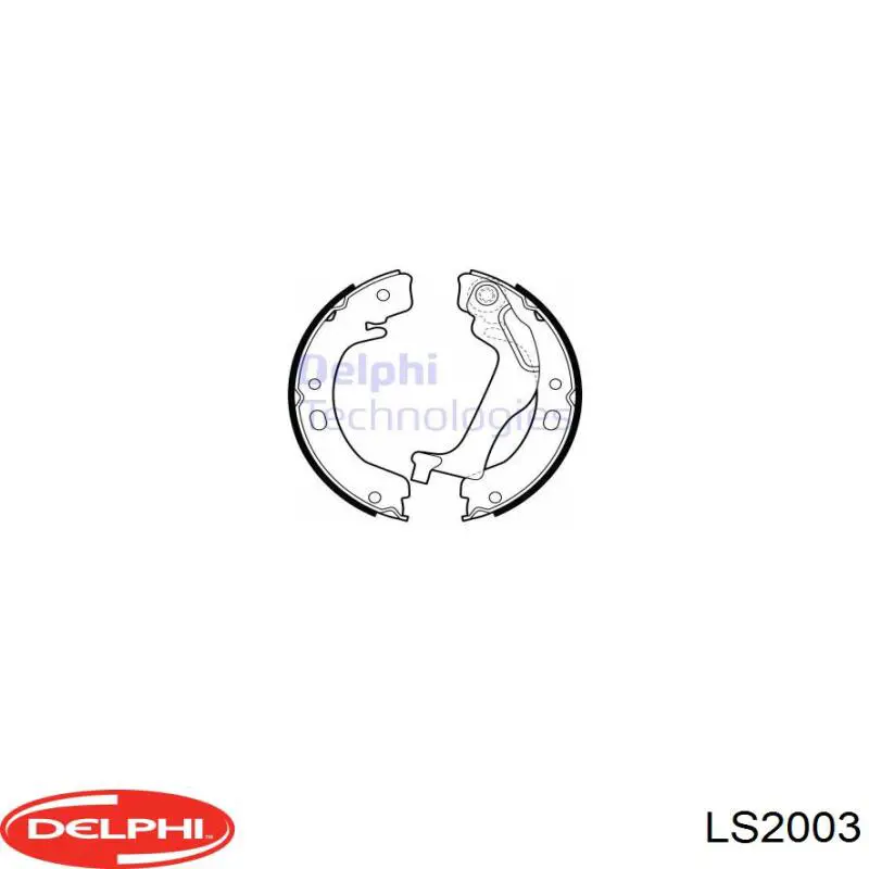 LS2003 Delphi задние барабанные колодки