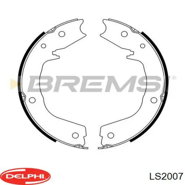 Тормозные колодки стояночного тормоза Delphi LS2007 цена, от 28.51 USD