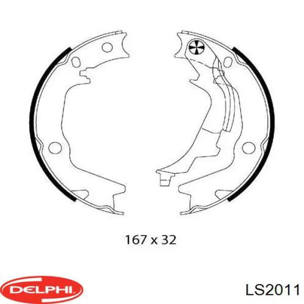 Колодки ручника LS2011 Delphi