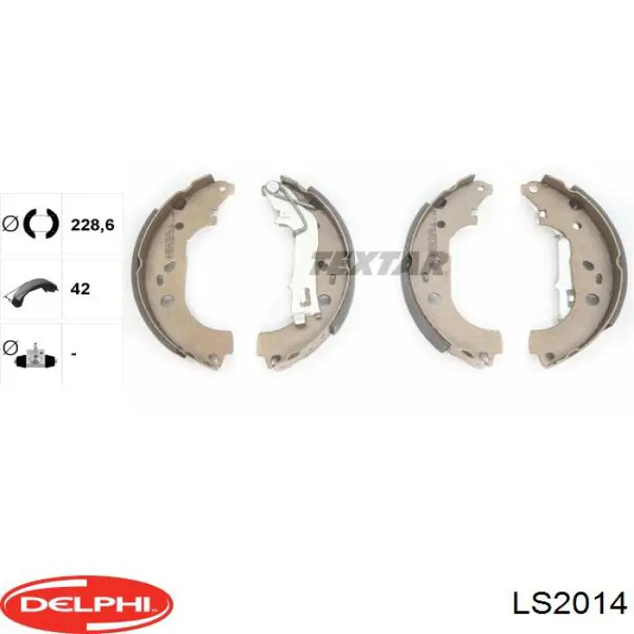 LS2014 Delphi колодки тормозные задние барабанные