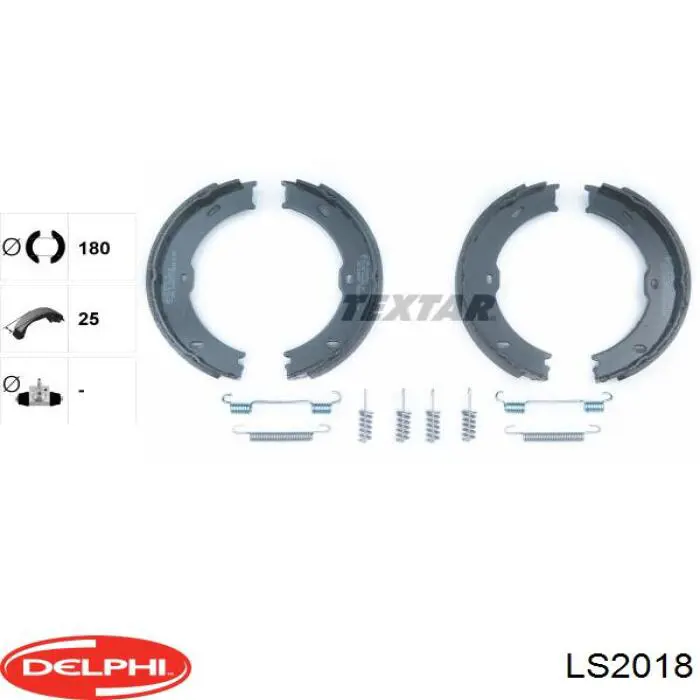 Купить LS2018 Delphi Колодки ручника/стояночного тормоза