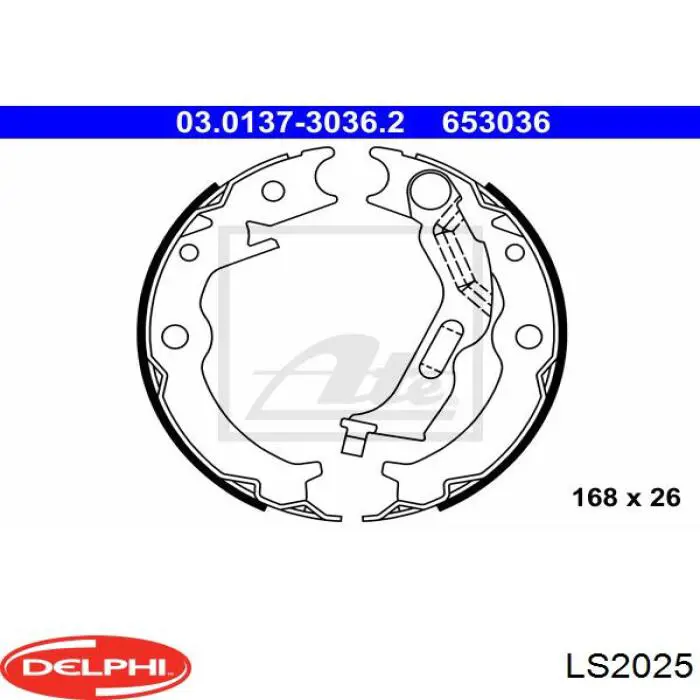 Тормозные колодки стояночного тормоза Delphi LS2025 цена, от 29.08 USD