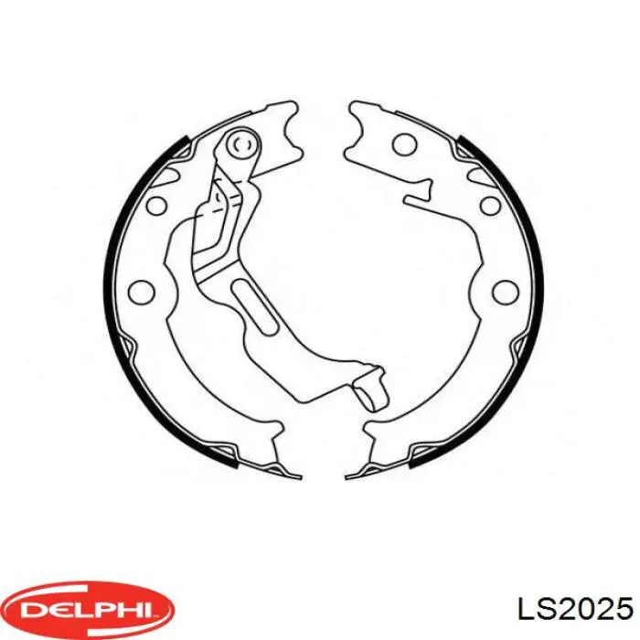 Колодки ручника/стоянкового гальма LS2025 Delphi