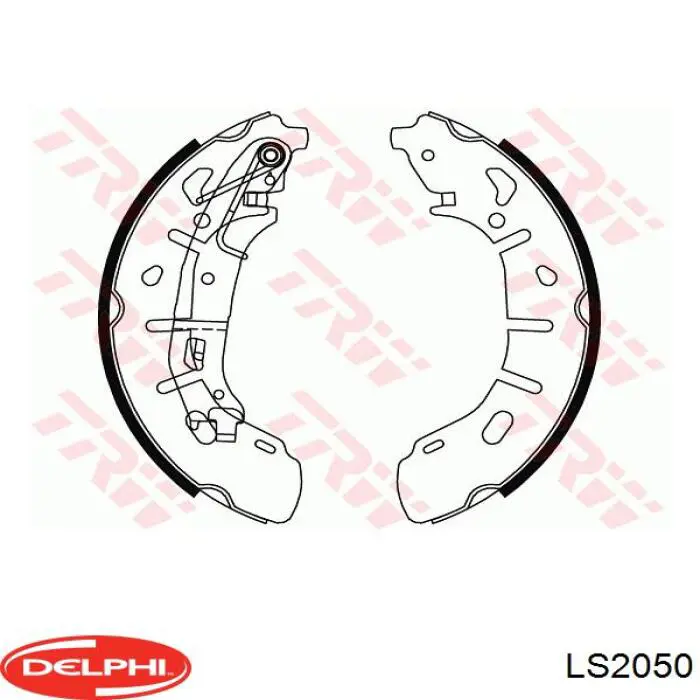 Задние барабанные колодки LS2050 Delphi