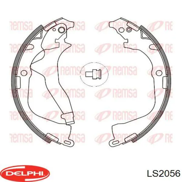 Задние барабанные колодки LS2056 Delphi