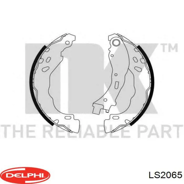 Купить LS2065 Delphi Задние барабанные тормозные колодки