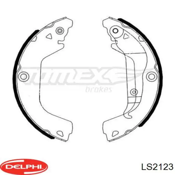 Задние барабанные колодки LS2123 Delphi