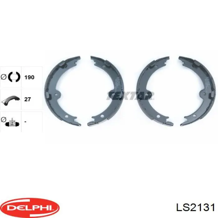 Колодки ручника LS2131 Delphi