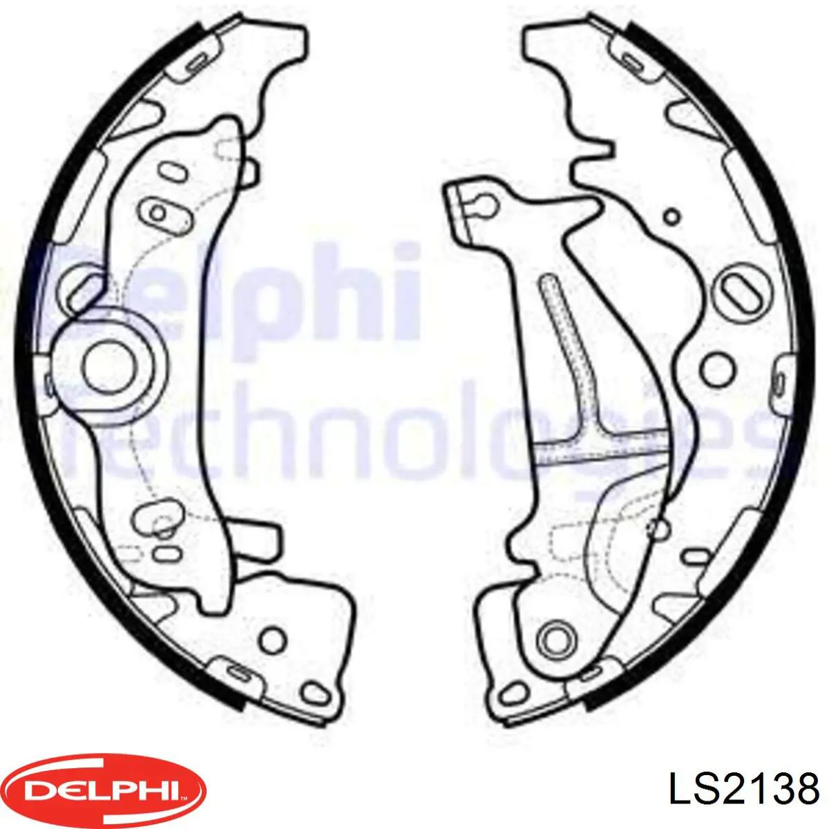 LS2138 Delphi Барабанные тормозные колодки